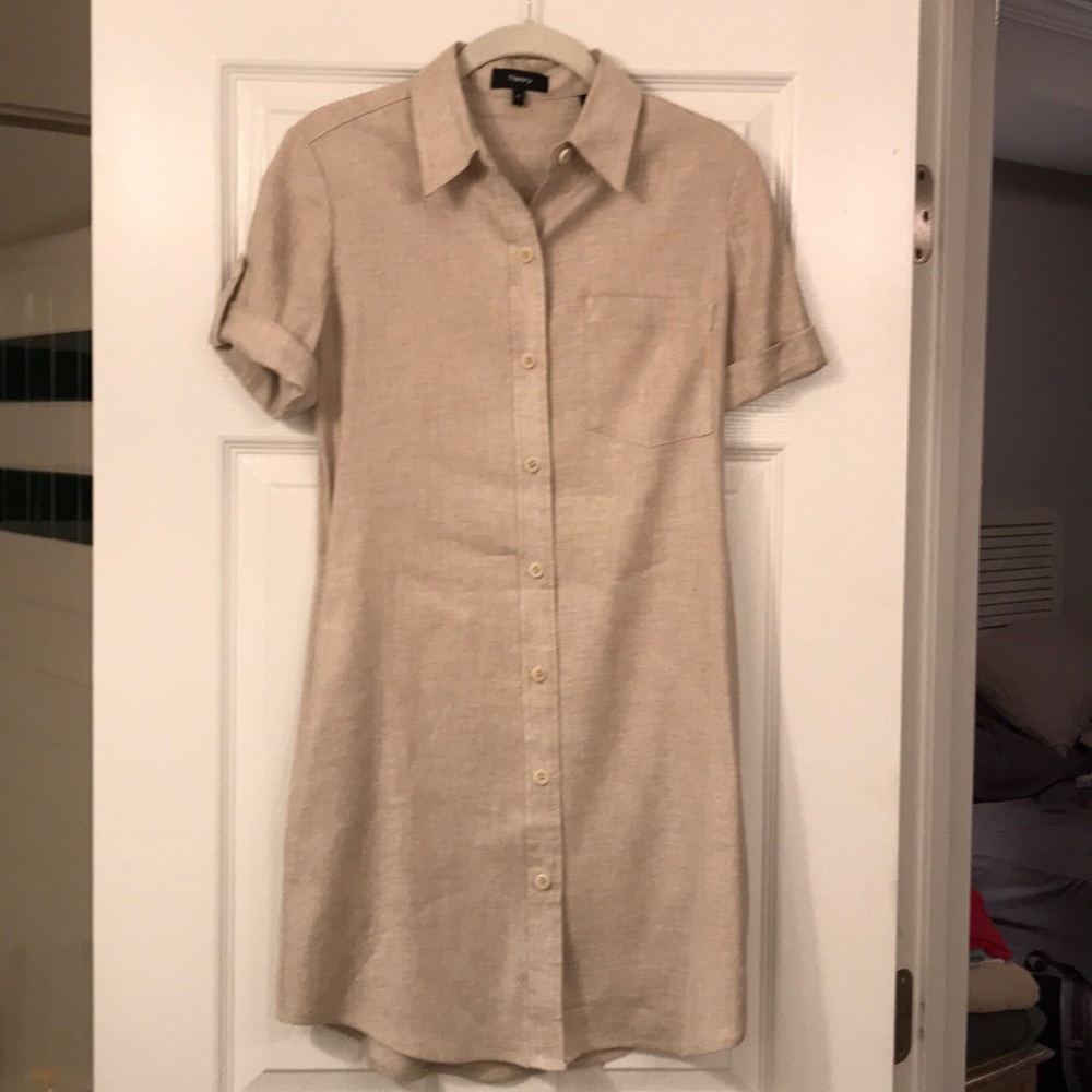 Theory Linen Button Up Dress Size 00